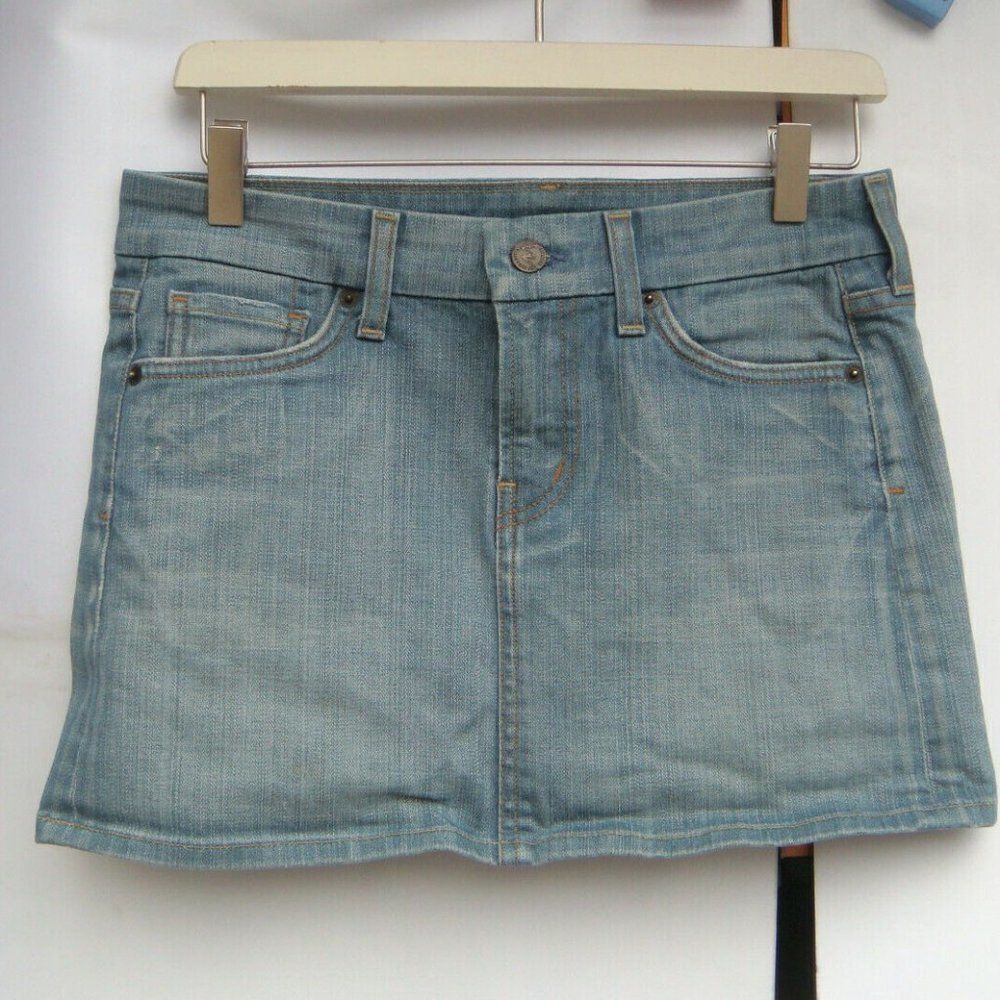 Citizens of Humanity Light Blue Denim Mini Skirt